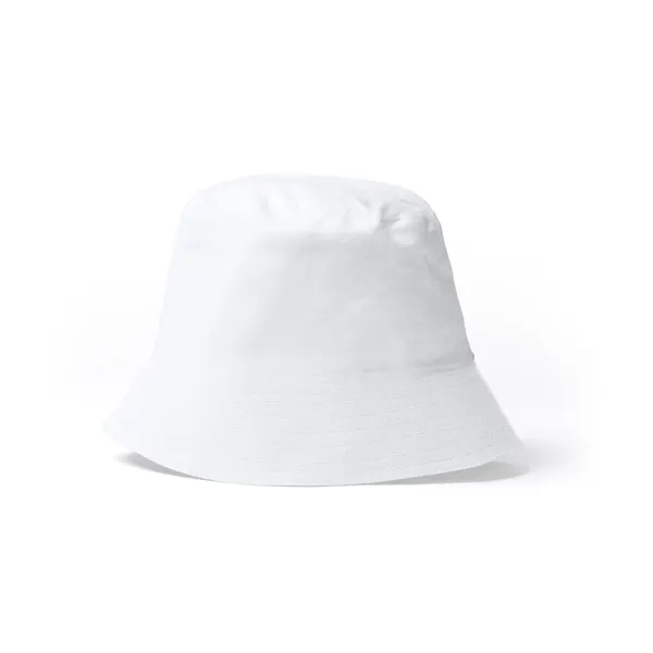 Gorro bob de algodón Zuma 180 g infantil en blanco de 100% algodón, 180g/m², vista frontal