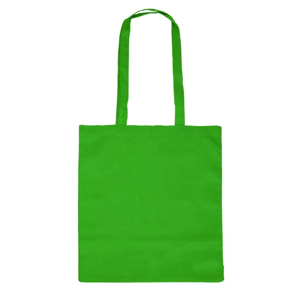 Bolsa de algodón Mika 180 g con asas largas en verde helecho de algodón 180 g/m², vista frontal