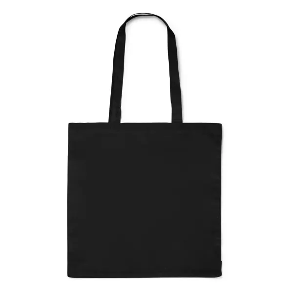 Bolsa de algodón Kato 180 g con fuelle en negro de algodón 180 g/m², vista frontal