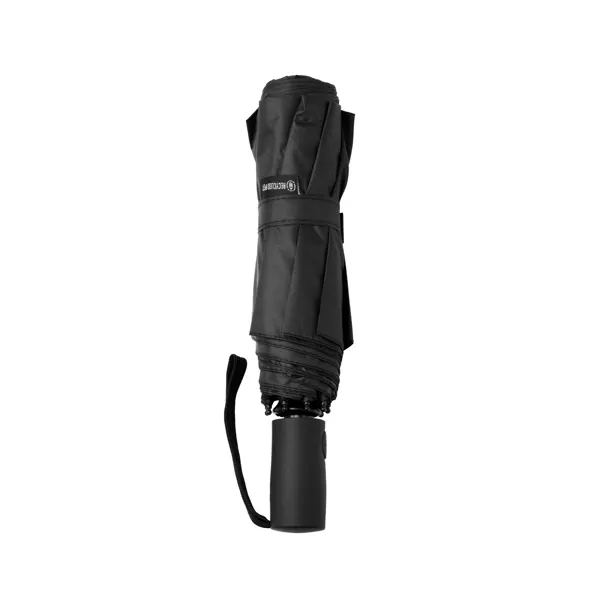 Paraguas plegable de RPET Elbert protección UV SPF50 en negro de RPET, vista frontal