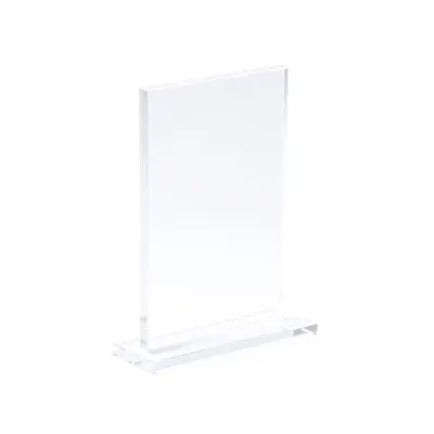 Trofeo de cristal Diskur rectangular con estuche personalizable