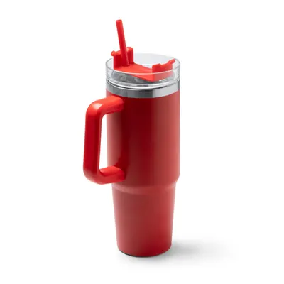 Taza térmica acero reciclado con pajita 870 ml personalizable