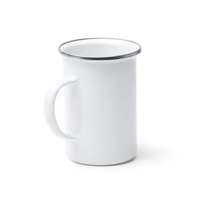 Taza alta metálica esmaltada sublimación Alepo 380 ml personalizable