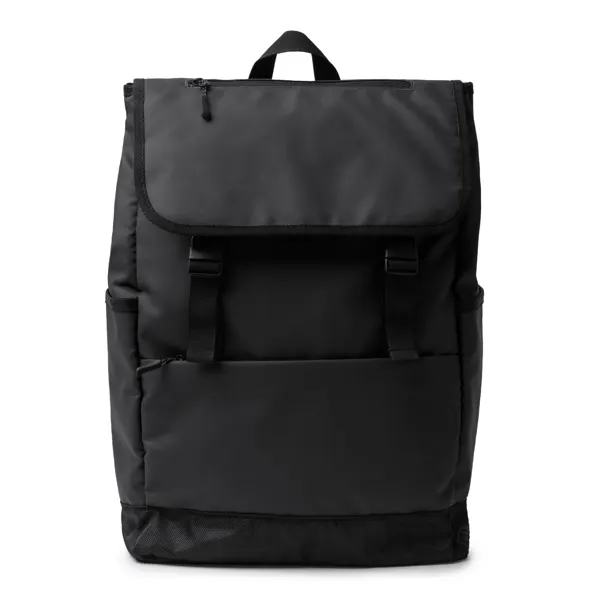 Mochila de polipiel Trois con solapa 15 pulgadas 20 l en negro de PU leather, vista frontal