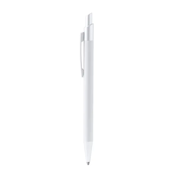 Bolígrafo de aluminio reciclado mate Reclus en blanco de aluminio reciclado, vista frontal