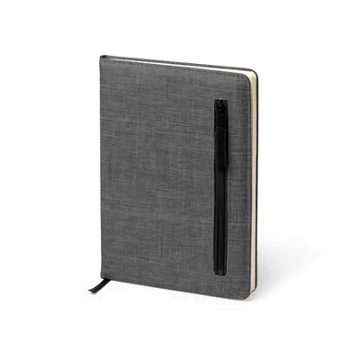 Libreta A5 de RPET Kinon bolsillo con cremallera personalizable