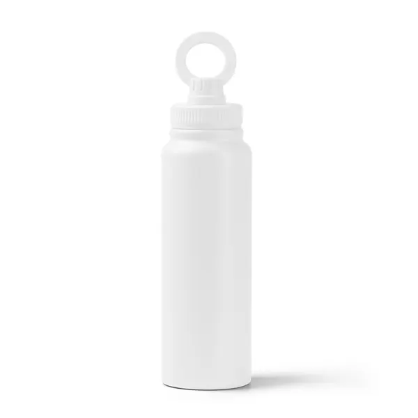 Bidón térmico de acero reciclado Heyman 1 l soporte móvil en blanco de acero inoxidable reciclado, vista frontal