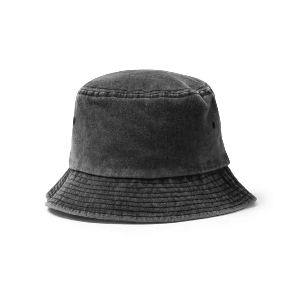 Gorro bob de algodón Derek 260 g efecto lavado en negro de algodón 100%, 260 g/m², vista frontal