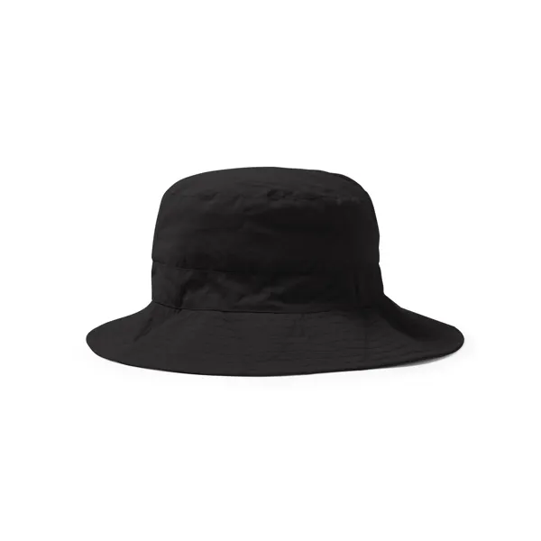 Gorro deportivo de microfibra Lagos con mosquetón en negro, vista frontal