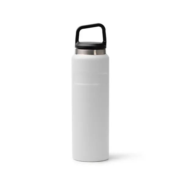 Bidón térmico de acero Boix 550 ml asa con mosquetón en blanco de acero inoxidable 304 reciclado, vista frontal
