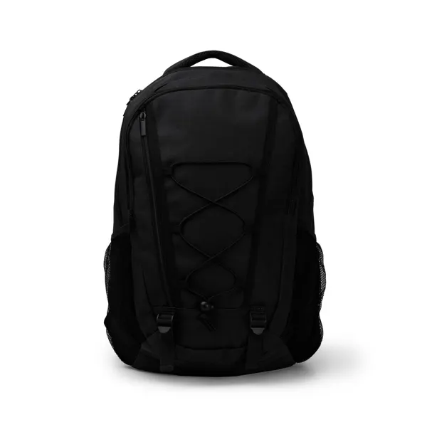 Mochila portátil Donker 16 pulgadas poliéster 600D en negro de poliéster, vista frontal