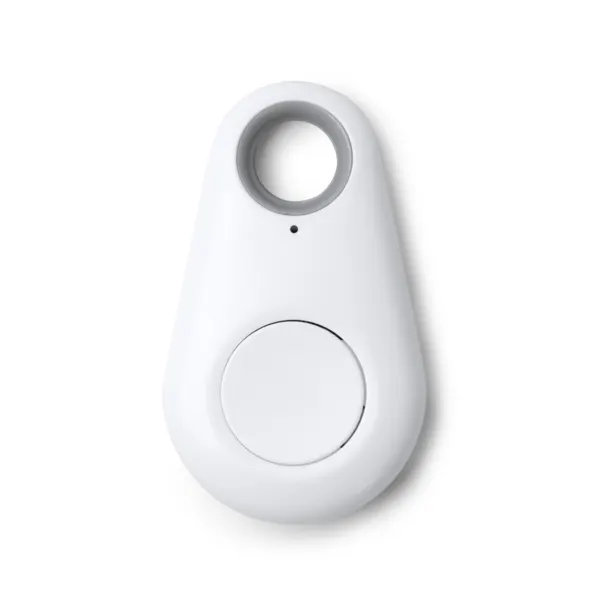 Localizador antipérdida Bluetooth iOS y Android Findy en blanco de ABS, vista frontal