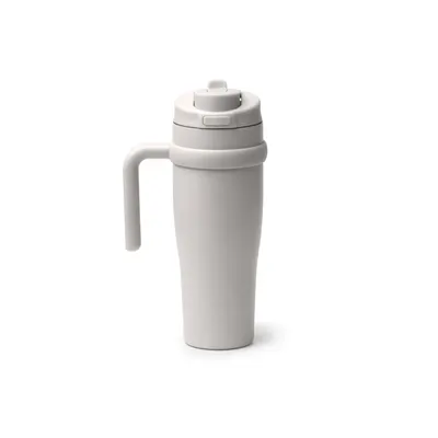 Taza térmica de acero reciclado Kalam 900 ml con pajita personalizable