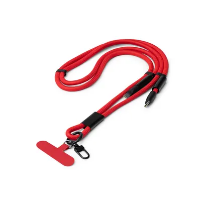 Lanyard cable de carga Denki Tipo C nylon reciclado personalizable