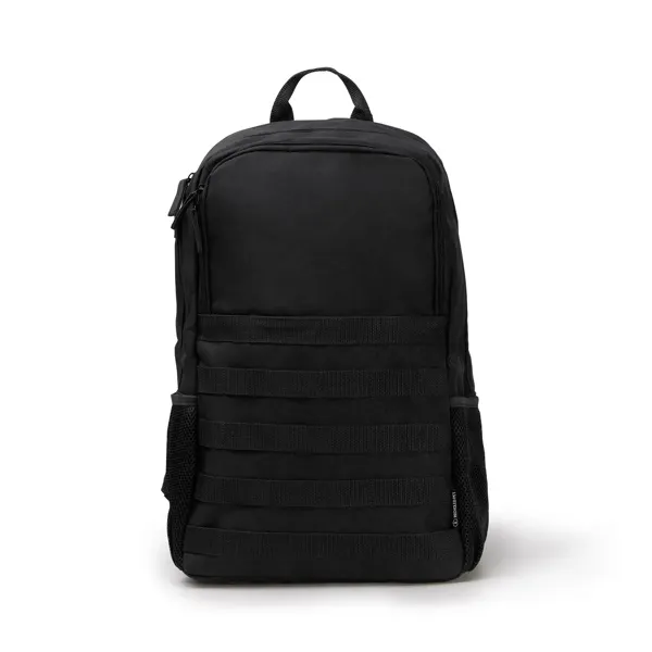 Mochila portátil Bufalo 15 pulgadas RPET 900D en negro de RPET, vista frontal