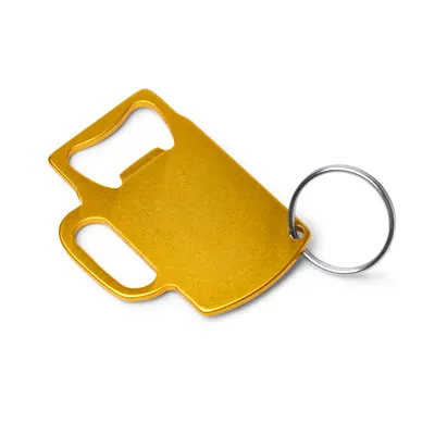 Llavero abridor aluminio forma de jarra personalizable