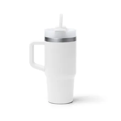 Taza térmica de acero reciclado Gotex con pajita 400 ml personalizable