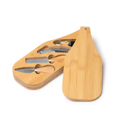 Set de vino y queso Gauda con estuche de madera personalizable
