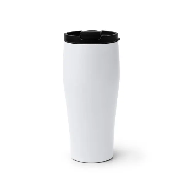 Vaso térmico de acero reciclado Seward con boquilla 500 ml en blanco de acero inoxidable 304 reciclado, vista frontal