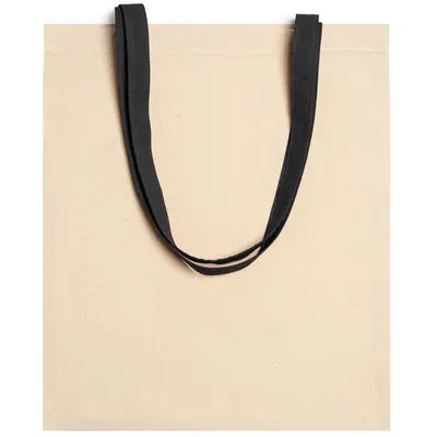 Bolsa de algodón natural Veneto 140 g asas de color personalizable