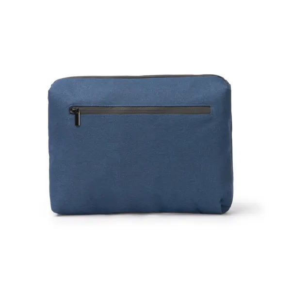 Funda doble de RPET Ritmon para portátil 12 pulgadas en marino de RPET 300D y PVC, vista frontal