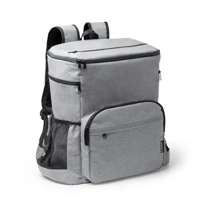 Mochila nevera de RPET Inuvik 600D con cinta reflectante personalizable