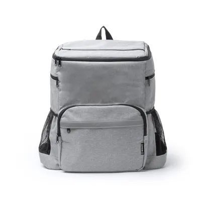 Mochila nevera de RPET Inuvik 600D con cinta reflectante personalizable