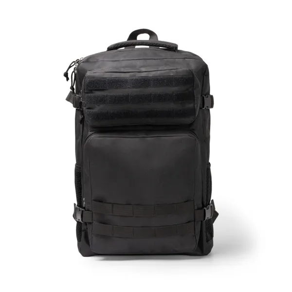 Mochila deportiva de RPET Francis 600D portátil 17 pulgadas en negro de RPET 600D, vista frontal