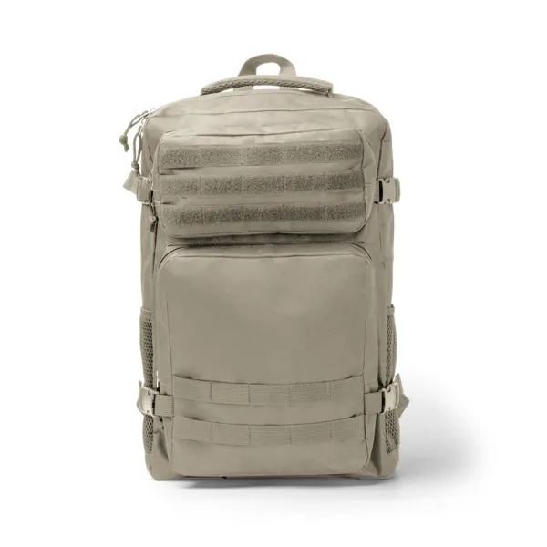 Mochila deportiva de RPET Francis 600D portátil 17 pulgadas en arena de RPET 600D, vista frontal