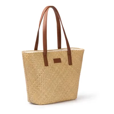 Bolso de paja Miyako con forro de algodón y cremallera personalizable
