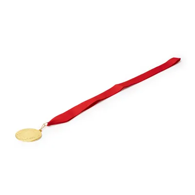 Medalla metálica Ø 5 cm con cinta y mosquetón personalizable