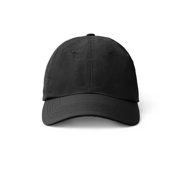 Gorra Cleveland 6 paneles nylon con hebilla metálica en negro de 100% nylon, vista frontal