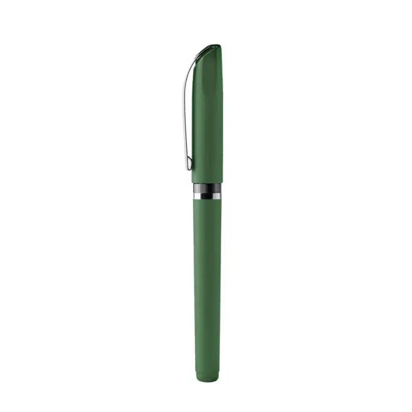 Roller de ABS Cormak tacto goma tapa y clip en verde oscuro de ABS, vista frontal