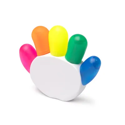 Set 5 marcadores con soporte de mano personalizable