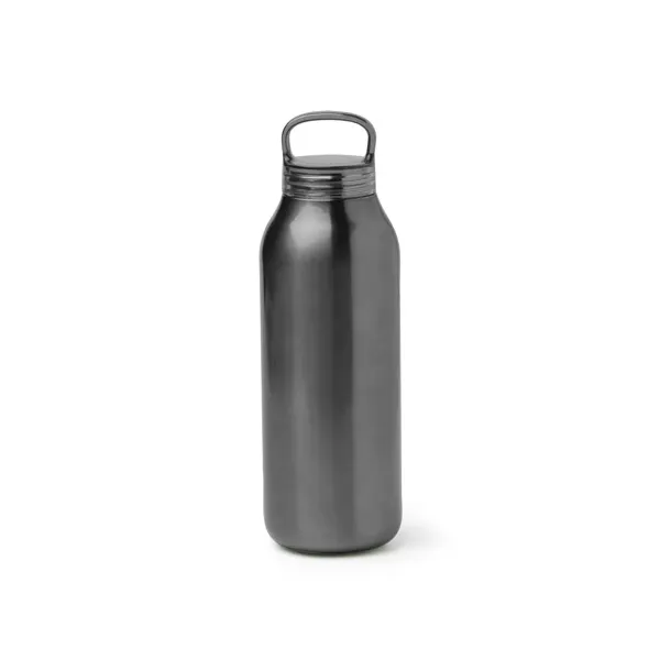 Bidón térmico de acero Bontax 500 ml base antideslizante en negro de acero inoxidable 304 y PS, vista frontal