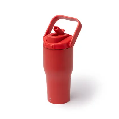 Bidón térmico acero 550 ml pajita abatible personalizable