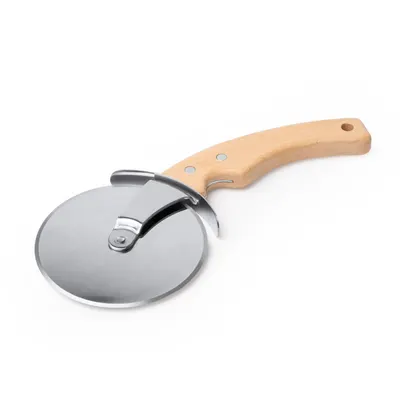 Cortapizzas acero inoxidable mango de madera personalizable