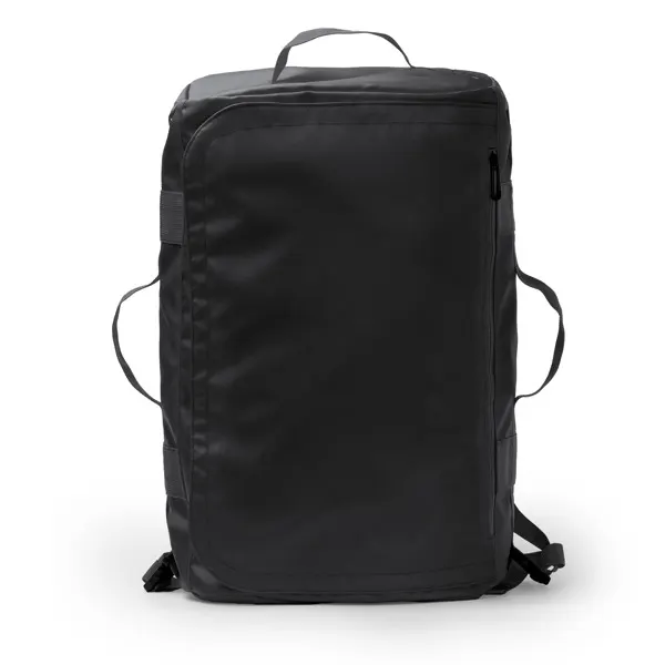 Mochila convertible en bolsa de viaje Lacroix en negro de PU leather y poliéster 600D, vista frontal