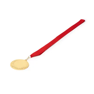 Medalla metálica Ø 7 cm con cinta y mosquetón personalizable