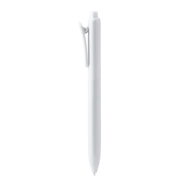 Bolígrafo de ABS mate Krix clip pinza en blanco de ABS, vista frontal