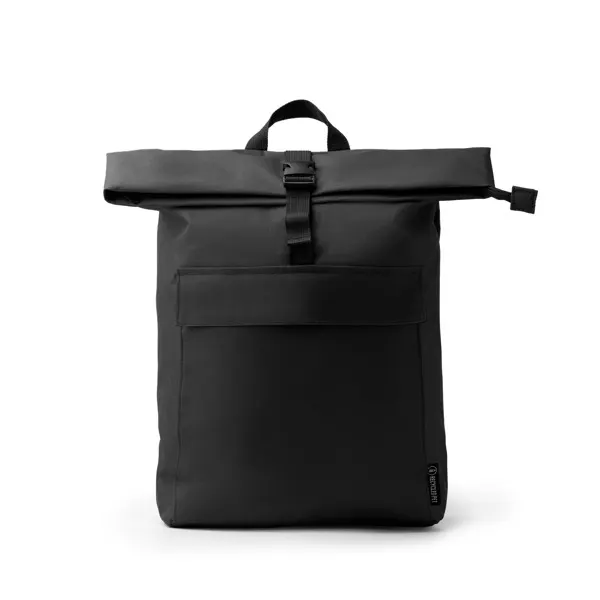 Mochila portátil Drongo 15 pulgadas RPET 600D extensible en negro de poliéster reciclado RPET 600D, vista frontal