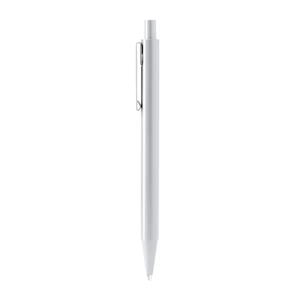 Bolígrafo de aluminio mate Bicari tacto suave jumbo en blanco de aluminio, vista frontal