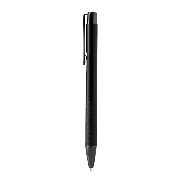 Bolígrafo de aluminio mate Magno para láser jumbo en negro de aluminio, vista frontal