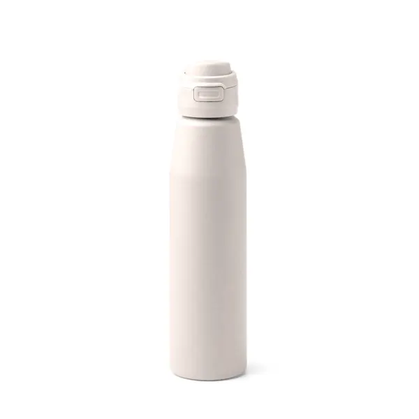 Bidón de acero inoxidable Andreti 750 ml con dosificador en blanco de acero inoxidable 304, vista frontal