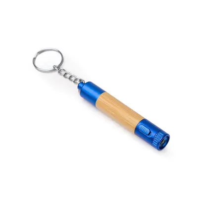 Bolígrafo linterna LED de bambú Minfer llavero personalizable