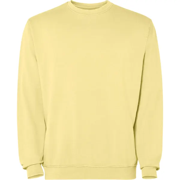 Sudadera de algodón Jaya efecto lavado 250 g en amarillo sweet lavado de 100% algodón, 250 g/m², vista frontal