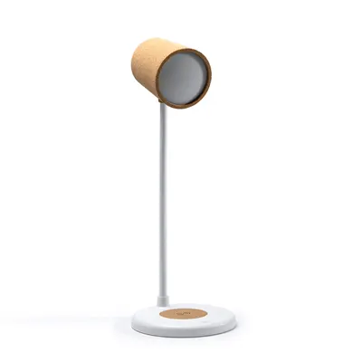Lámpara led con altavoz y carga inalámbrica personalizable