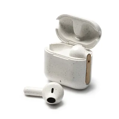 Auriculares inalámbricos fibra de trigo y bambú Kuasi personalizable