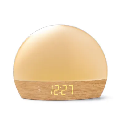 Despertador con lámpara led y salida USB personalizable