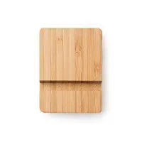 Soporte de bambú Antix para móvil y tablet de bambú, vista lateral